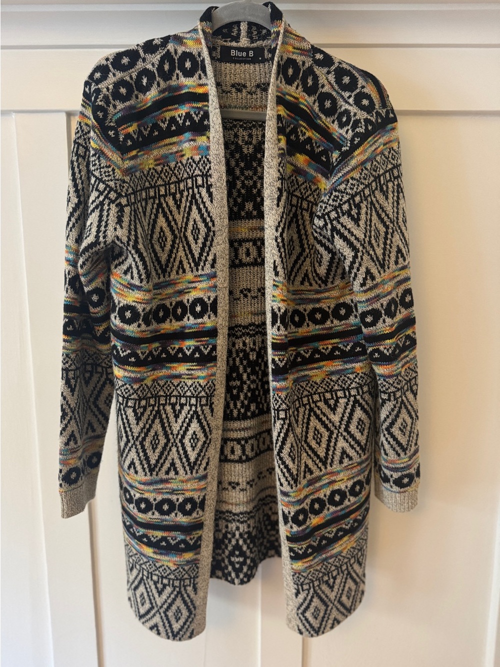 Like New Blue B Aztec Inspired Open Sweater | sz M